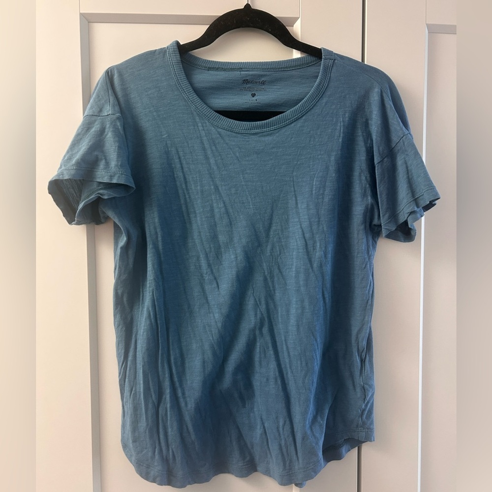 Madewell whisper crewneck tee, blue size small